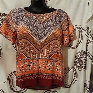 Size L large trendy tunic top $6 Firm